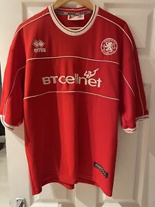 Middlesbrough Home Shirt 2001 - 2002 Errea XL