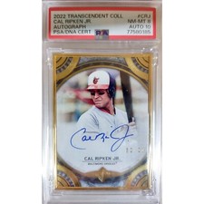 2022 Topps Transcendent Auto /20 CAL RIPKEN JR Vertical HOF SSP PSA 8 10 Signed 