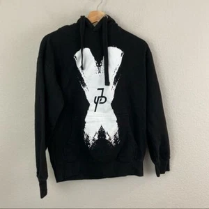 Men's Unbranded Black Hoodie Sweatshirt Kangaroo Pocket Jake Paul Graphic Small - Foto 1 di 6