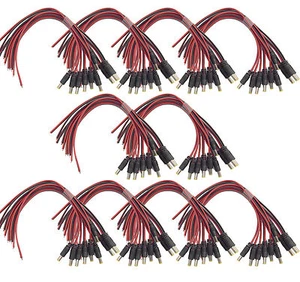 100 pcs. 2.1mm- 5.5mm CCTV camera DC Power Jack Connector Male END - Picture 1 of 4
