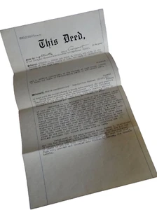fAWN GROVE BOROUGH 1933 DEED LAND PARCEL YORK CO PENNSYLVANIA EPHEMERA neocurio - Picture 1 of 8