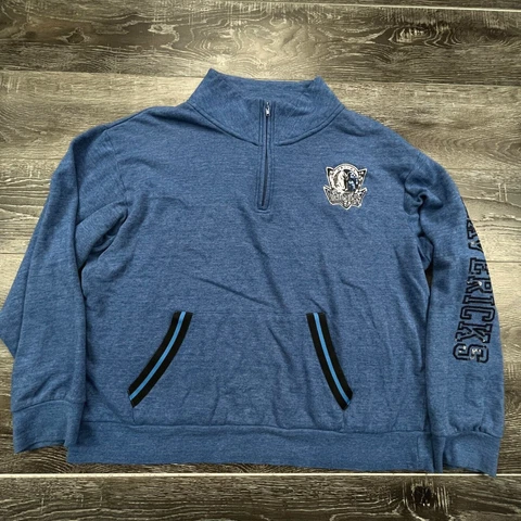 New Era Dallas Mavericks 1/4 Zip Sweater Womens 2XL Blue Jacket Quarter Pullover Cover