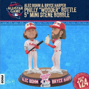 Alec Bohm & Bryce Harper Philly Wooder 2024 Home Run Derby Mini Bobblehead Scene - Picture 1 of 7