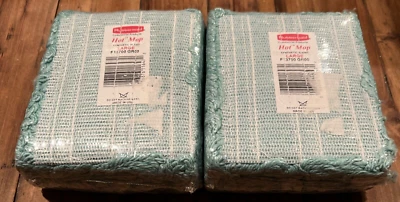 TWO Rubbermaid F13700 GR00 Commercial Hot Mop Large Synthetic Blend Green Yarn - Image 1 of 4