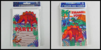 Vintage Dinosaur 8 Invitations or Thank You Notes You Choose Flat Shipping $3.99 - Image 1 of 4