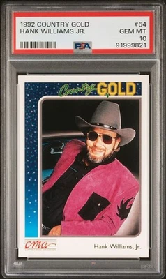 小汉克·威廉姆斯 1992 年纯银乡村金 #54 新秀卡 - PSA 10 宝石完好 — 第 1/3 张图片