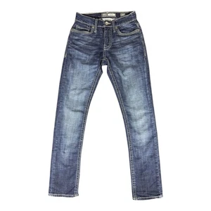 BKE Alec Jeans Mens 28R Blue Straight Leg Medium Wash Stretch Denim Stitching - Picture 1 of 13