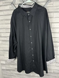 Robert Graham Button Down Hemd Herren 5XL schwarz reflektierend Freizeit Business Arbeit - Bild 1 von 12