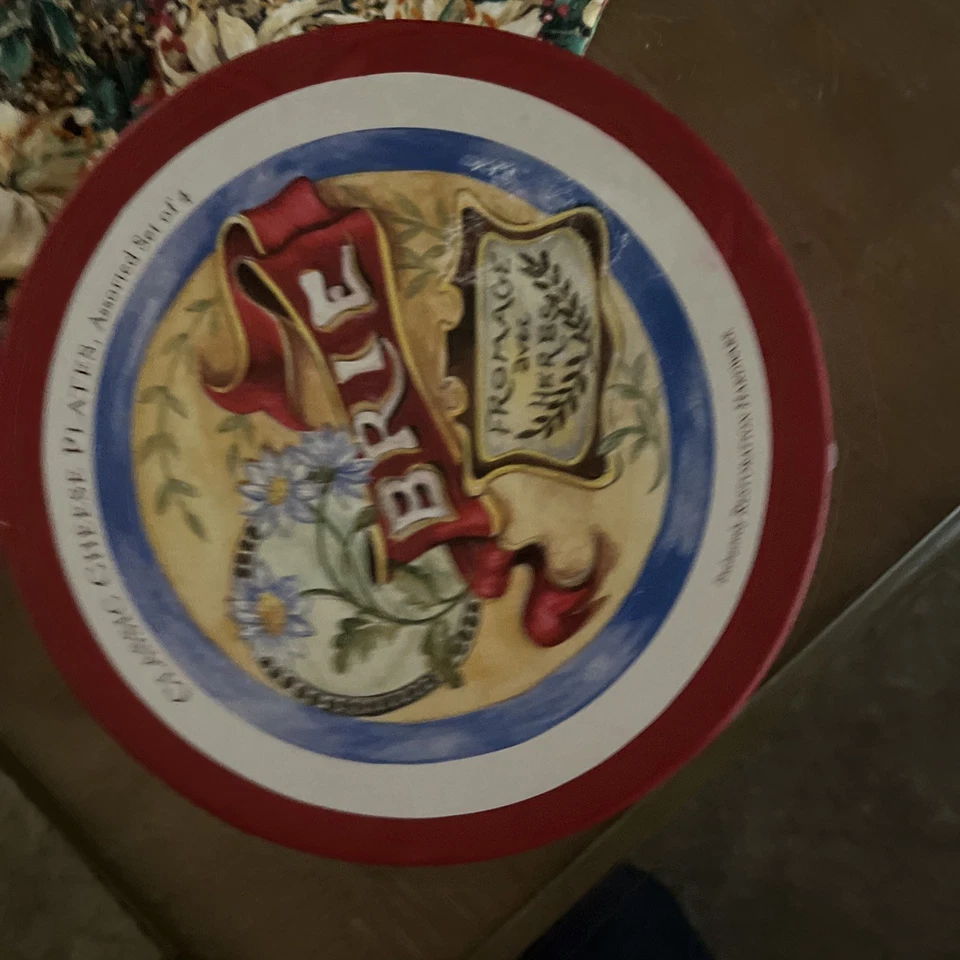 Nuevo Juego de 4 Platos de Queso Clásicos Restauración Hardware con Caja Original Foto 1 de 4