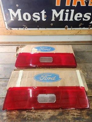 NOS OEM Ford 1973 1974 Ford LTD Galaxie 500 PAIR Tail Light Lenses D3AZ-13450-A - Image 1 of 4