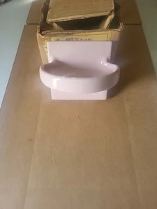 Jabonera vintage color melocotón rubor cerámica pared baño soporte nuevo nos - Imagen 1 de 3
