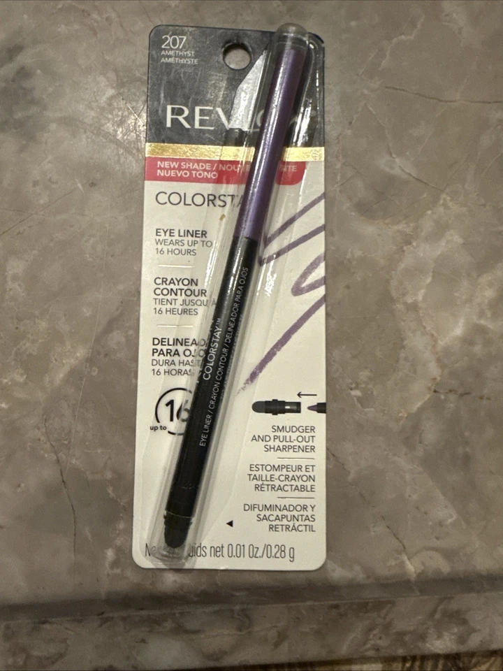 Revlon Colorstay Waterproof Eye Liner 207 Amethyst Smudger Sharpener
