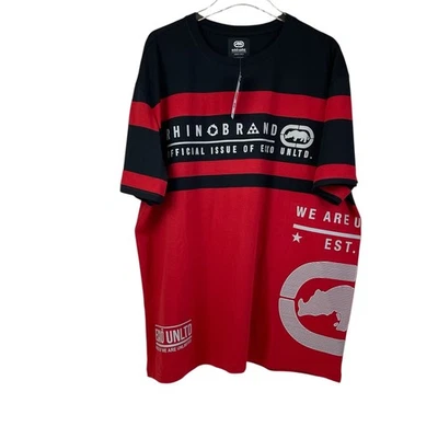 Ecko Unltd  Red Black Double Sided Graphic T-Shirt Men's Size 2XL NWT MSRP $54 - Image 1 of 4