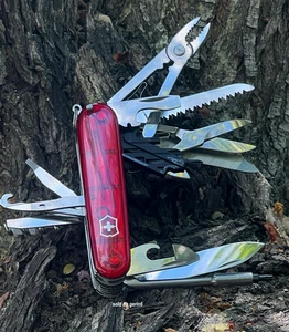 Swiss Army Original Cybertool 41 Red Translucent Knife, Victorinox 1.7775.T, NIB - Bild 1 von 12