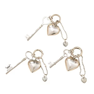 Versatile Metal Heart Bag Decoration Keyring in Various Colors for Daily Use - Picture 1 of 11