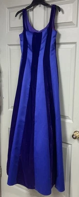 Vestido Steppin Out para mujer talla 2 púrpura terciopelo rayas caprichoso años 90 de colección Foto 1 de 4