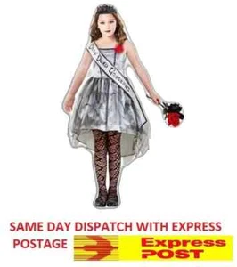 Costume Gothic Beauty Queen Girls 5-10 Years Old Fancy Halloween Party G28 - Picture 1 of 2