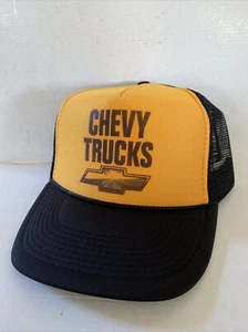 Vintage Chevy Trucks Hat Trucker Hat snapback Adjustable Gold Automobile Cap - Picture 1 of 2