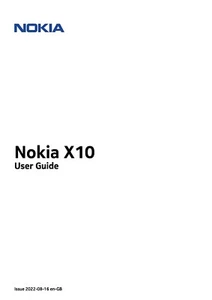 MANUEL D'INSTRUCTIONS IMPRIMÉ NOKIA X10 GUIDE DE L'UTILISATEUR - Photo 1/1