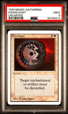 1993 MTG Magic The Gathering Unlimited Disenchant PSA 9 *Only 8 Graded Higher* - Image 1 of 4