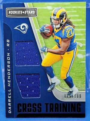 DARRELL HENDERSON 2019 Rookies & Stars CROSS TRAINING Dual Relic 96/180 RAMS - Image 1 of 2