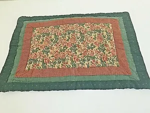 Primitive Farmhouse Multicolor Std Quilted Patchwork 1 Pillow Sham Flange Edge - Bild 1 von 9