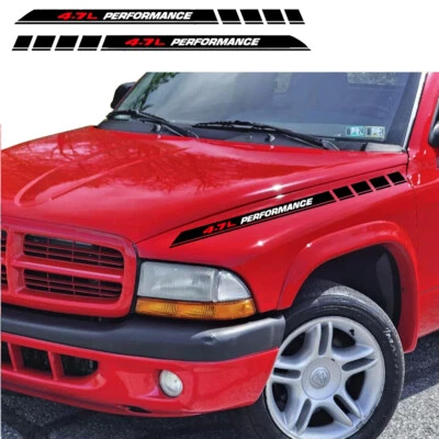 4.7L PERFORMANCE Hood decal emblem for Dodge Dakota Durango for Jeep Cherokee x2 — 第 1/4 张图片