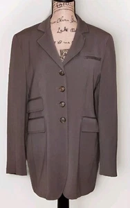Ralph Lauren - Vintage Riding Jacket Olive Worsted Wool Horse Buttons - Size 10 - Picture 1 of 9