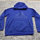 Adidas Men's Size M Pullover Sweater Hoodie Jacket Climawarm Tri fold Polyester