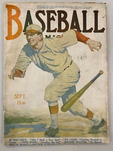 Revista de béisbol vintage de septiembre de 1918 - artículo Ty Cobb Primera Guerra Mundial envío gratuito - Imagen 1 de 6