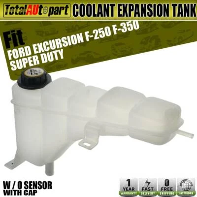 Coolant Expansion Tank with Cap for Ford Excursion F-250 F-350 F-450 Super Duty - Image 1 of 4