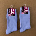 Lot of 2 Gold Medal G Women's Shoe Size 5-9 Light Blue Lightweight Socks NWT