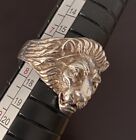 925 Sterling Silver Lion Head Design Ring 8 Gram Silver Vintage Ring Size 7.75