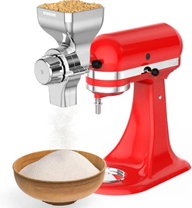 All Metal Grain Mill Attachment for Kitchenaid Stand Mixer,12 Fineness Setting f - Bild 1 von 12