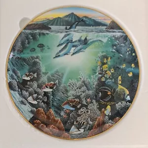 Danbury Mint Underwater Paradise "Honolua Bay Of Piilani " Collectors Plate COA - Picture 1 of 6