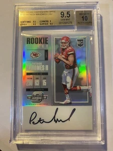 2017 Contenders Optic Patrick Mahomes Rookie Ticket Auto #103 Prizm BGS 9.5 - Picture 1 of 2