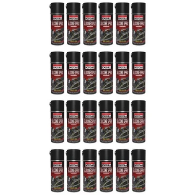 24x Soudal Silikonspray Schmierend Pflegend Metall Gummi Kunststoff 400ml Dose