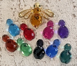 Broche prendedor intercambiable intercambiable Joan Rivers vintage abeja años 90 10 colores - Imagen 1 de 8