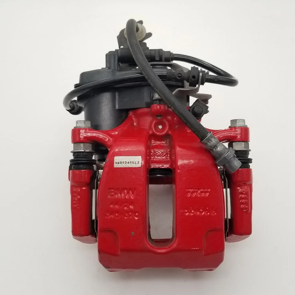 2019 - 2025 BMW X3M X4M X5 X6  REAR LEFT BRAKE CALIPER W/ MOTOR RED M-SPORT - Image 1 of 4