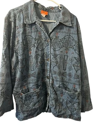 Chaqueta/chaqueta vaquera con cuentas Hearts of Palm talla 18 Western Wear Foto 1 de 4