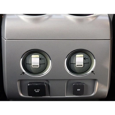 Anéis de acabamento de ventilação traseiros A/C 4p para 10-14 Ford F-150 SVT Raptor [aço inoxidável/escovado] - Imagem 1 de 3