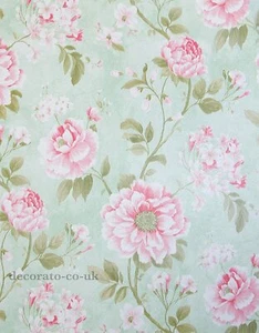 10m Peony Floral Sticky Back Plastic Fablon Furniture Sticker Self Adhesive Rose - Picture 1 of 4
