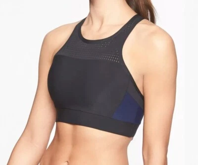 Sujetador deportivo ATHLETA Bonaire Bikini Top Corte Láser Sin Costuras Negro Sin Alambres S Foto 1 de 4