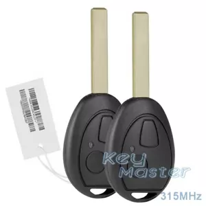 2x for Mini Cooper 2002 2003 2004 2005 315MHz PCF7930 Chip Remote Key Fob -HU92 - Picture 1 of 3