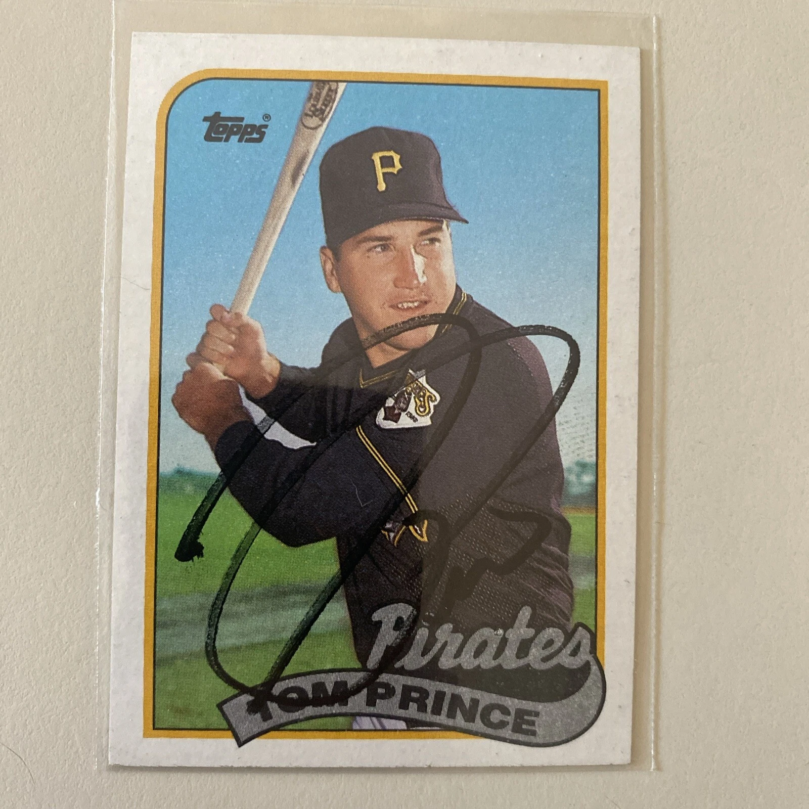 1989 Topps Tom Prince Autographed Card