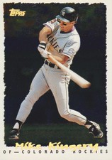 1995 Topps Baseball Cyberstats #383 Mike Kingery Colorado Rockies