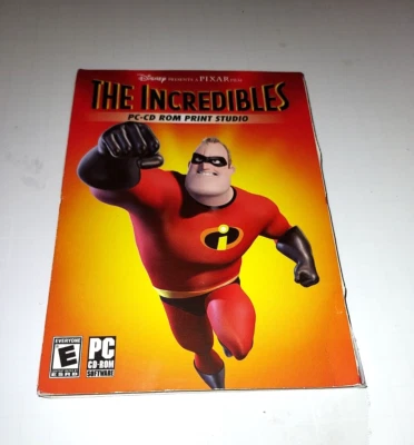 THE INCREDIBLES Disney Pixar PC CD-ROM Windows Software PRINT STUDIO New Sealed - Image 1 of 3