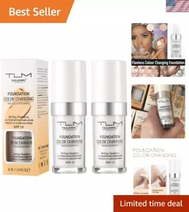 2PCS TLM Colour Changing Foundation - Flawless Coverage, Lightweight Formula,... - Picture 1 of 10