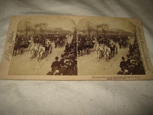Underwood Stereoview Fahren auf dem Grand Boulevard Chicago JF Jarvis 1894 - Bild 1 von 3