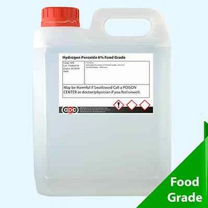 Hydrogen Peroxide 6% 2 Litre (2L) Food Grade **Free P&P** - Picture 1 of 1
